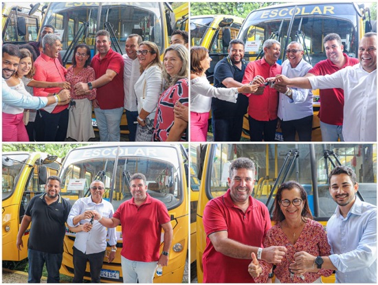 Deputado Patrick Lopes entrega de ônibus escolares para municípios baianos