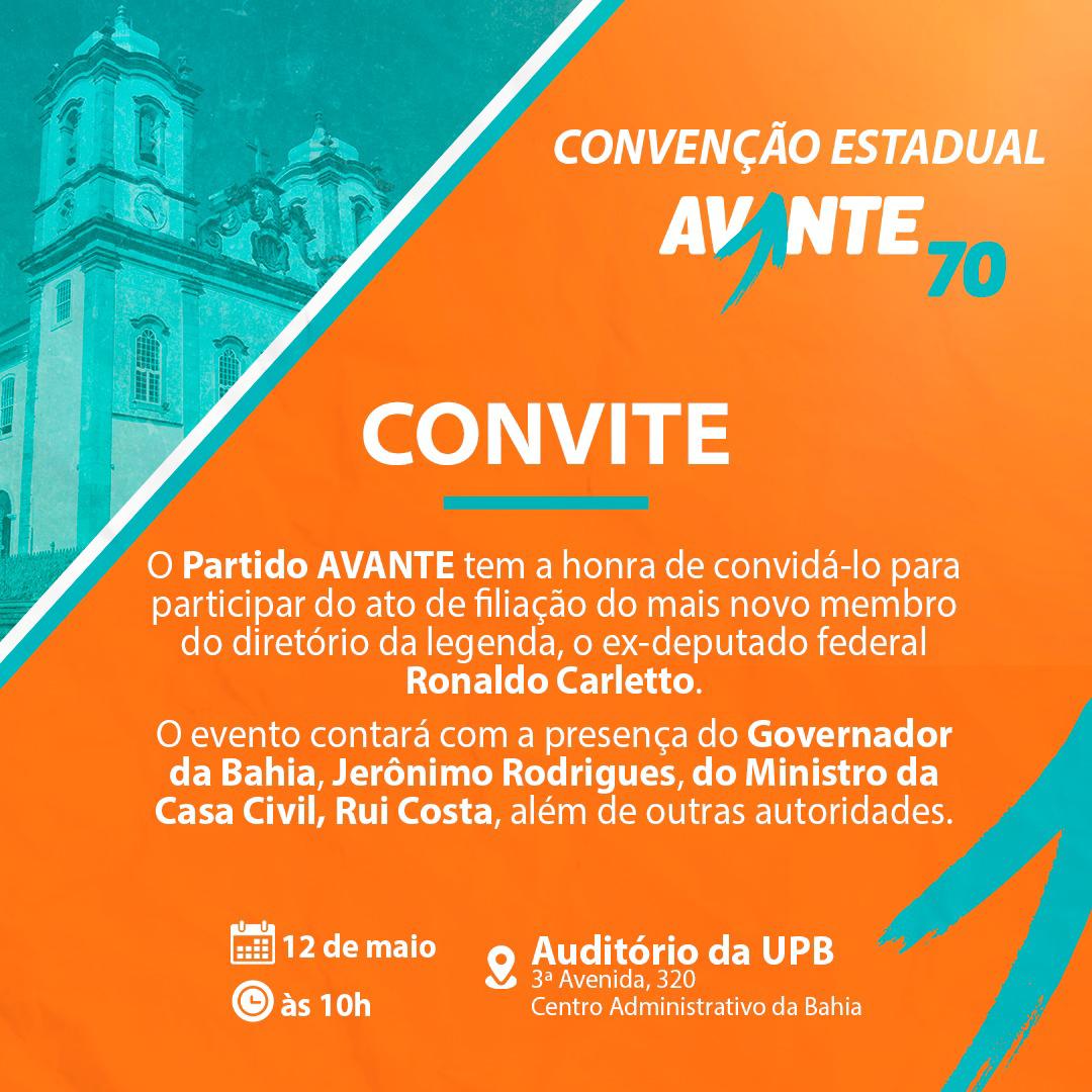 AVANTE BAHIA REALIZARÁ ENCONTRO ESTADUAL - Avante 70