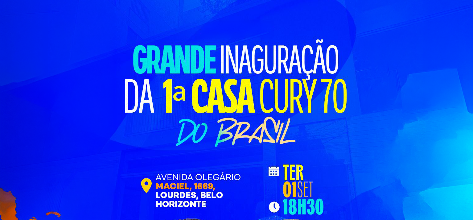 Augusto Cury (Avante), inaugura primeira Casa Cury do Brasil nesta terça-feira, em Belo Horizonte